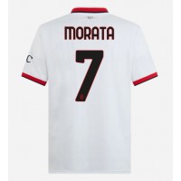 AC Milan Alvaro Morata #7 Vieraspaita 2024-25 Lyhythihainen